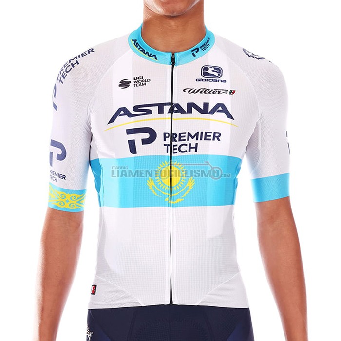 Abbigliamento Ciclismo Astana Campione Kazako 2021 Manica Corta